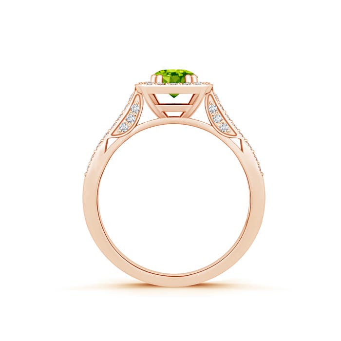 AAA - Peridot / 0.83 CT / 14 KT Rose Gold