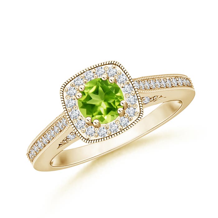 AAA - Peridot / 0.83 CT / 14 KT Yellow Gold