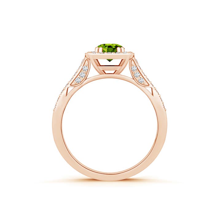 AAAA - Peridot / 0.83 CT / 14 KT Rose Gold