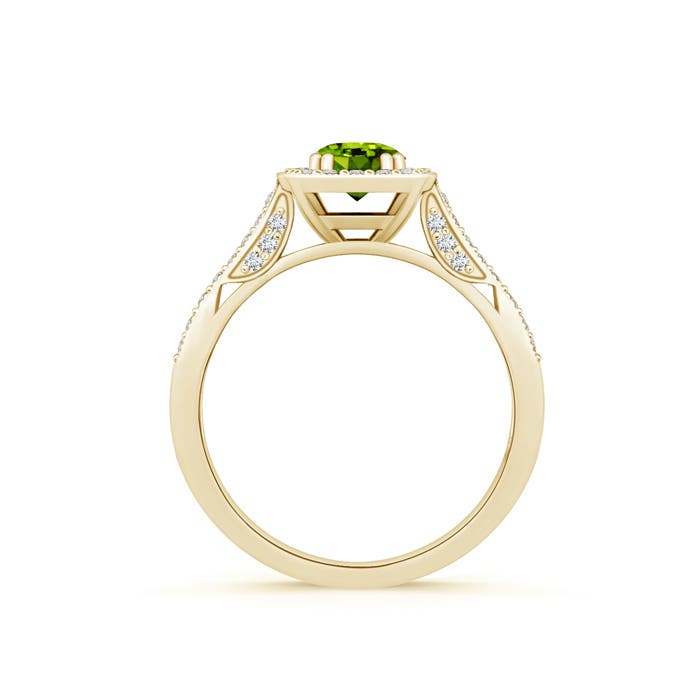 AAAA - Peridot / 0.83 CT / 14 KT Yellow Gold