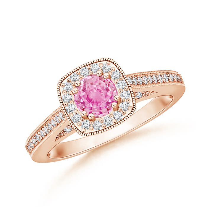 A - Pink Sapphire / 0.88 CT / 14 KT Rose Gold