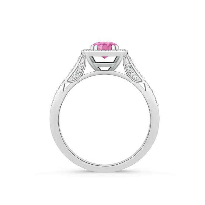 A - Pink Sapphire / 0.88 CT / 14 KT White Gold