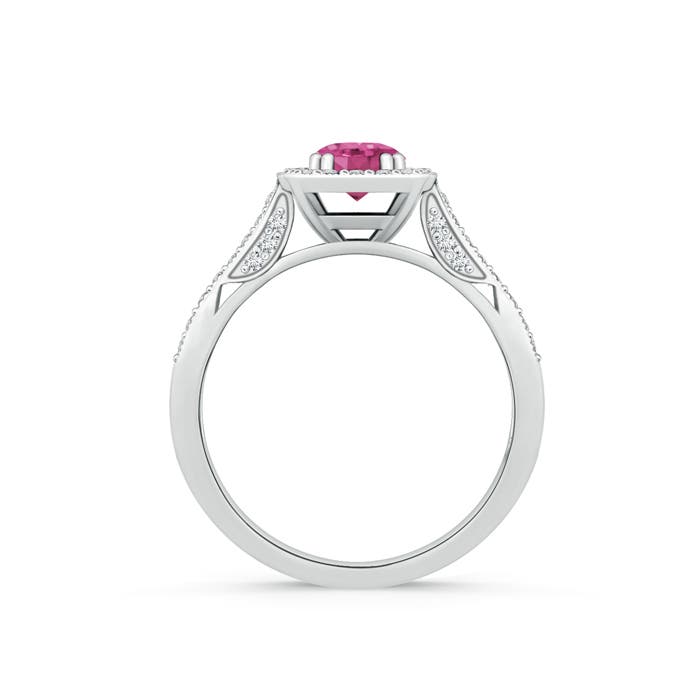 AAAA - Pink Sapphire / 0.88 CT / 14 KT White Gold