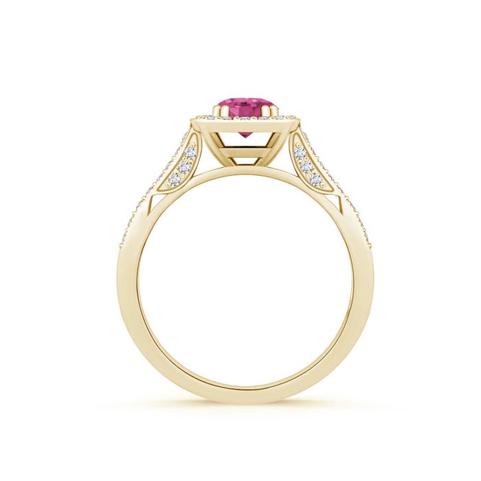 AAAA - Pink Sapphire / 0.88 CT / 14 KT Yellow Gold