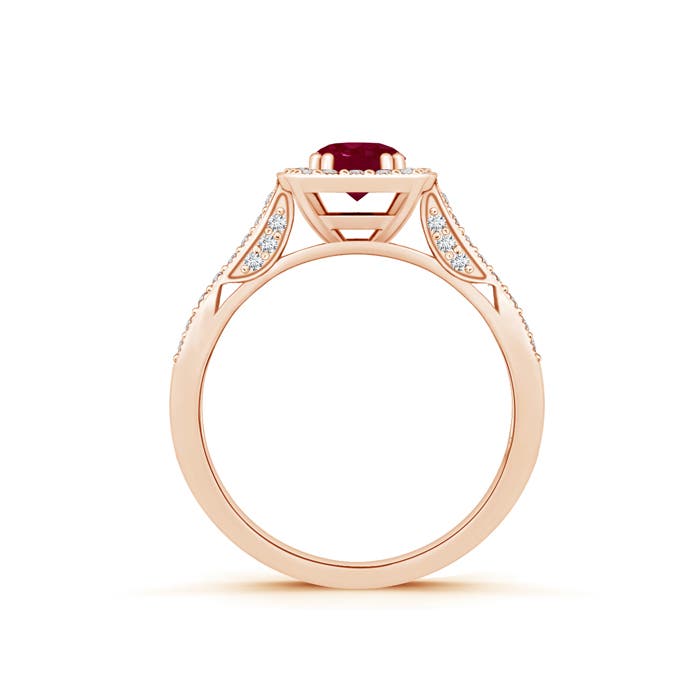 A - Ruby / 0.88 CT / 14 KT Rose Gold