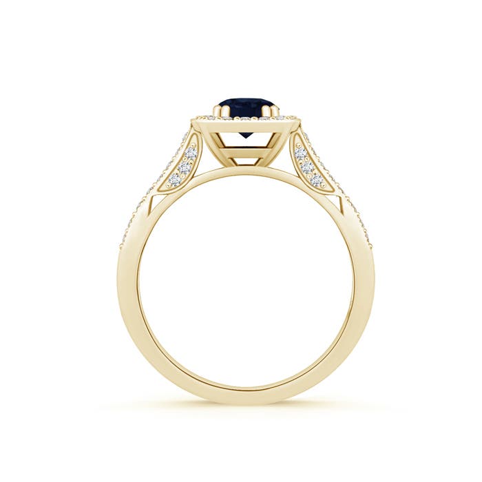 A - Blue Sapphire / 0.88 CT / 14 KT Yellow Gold