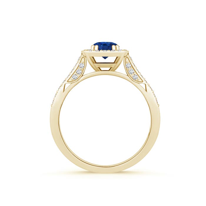 AAA - Blue Sapphire / 0.88 CT / 14 KT Yellow Gold