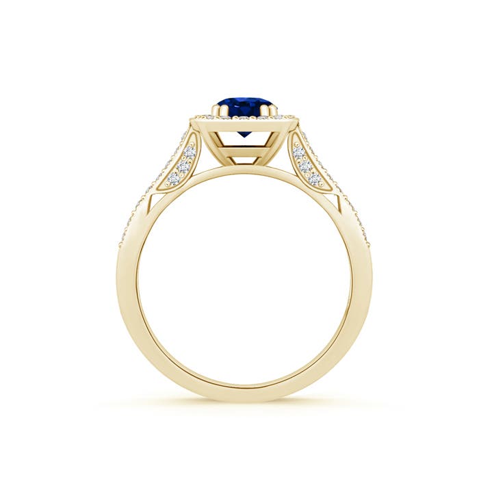 AAAA - Blue Sapphire / 0.88 CT / 14 KT Yellow Gold