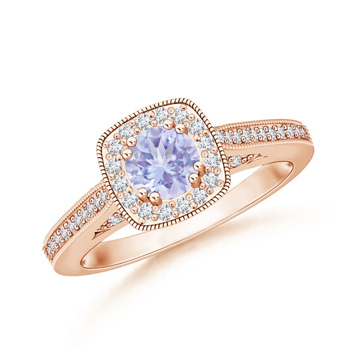 A - Tanzanite / 0.78 CT / 14 KT Rose Gold