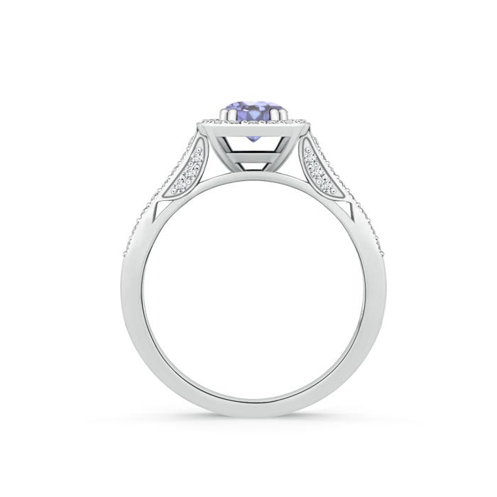 A - Tanzanite / 0.78 CT / 14 KT White Gold