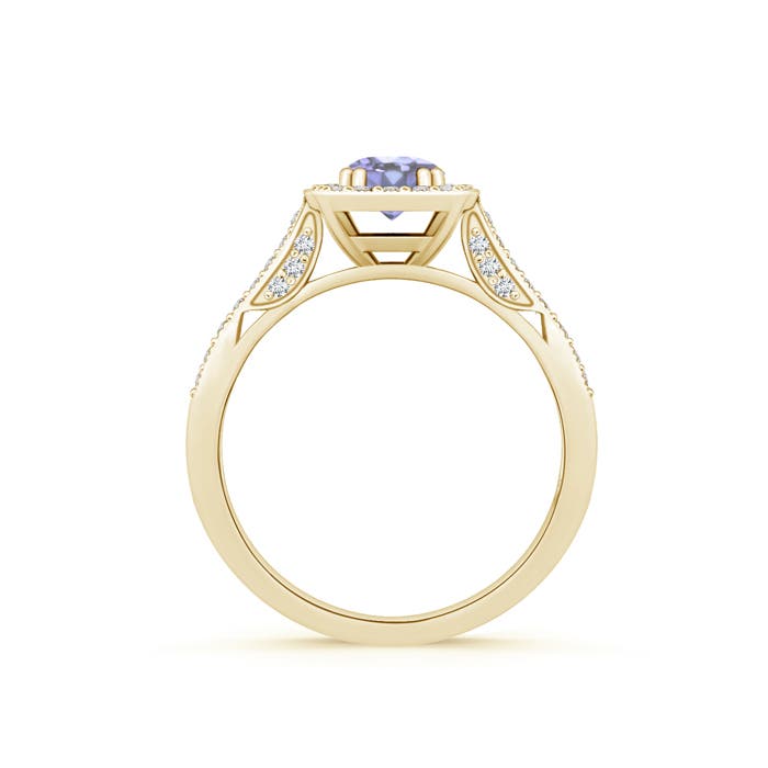 A - Tanzanite / 0.78 CT / 14 KT Yellow Gold