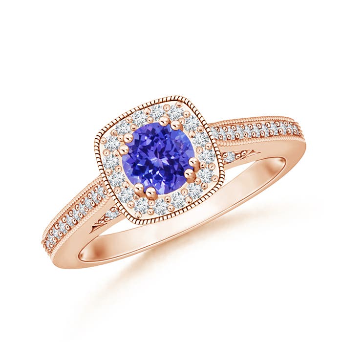 AAAA - Tanzanite / 0.78 CT / 14 KT Rose Gold