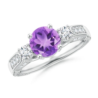 Round A Amethyst