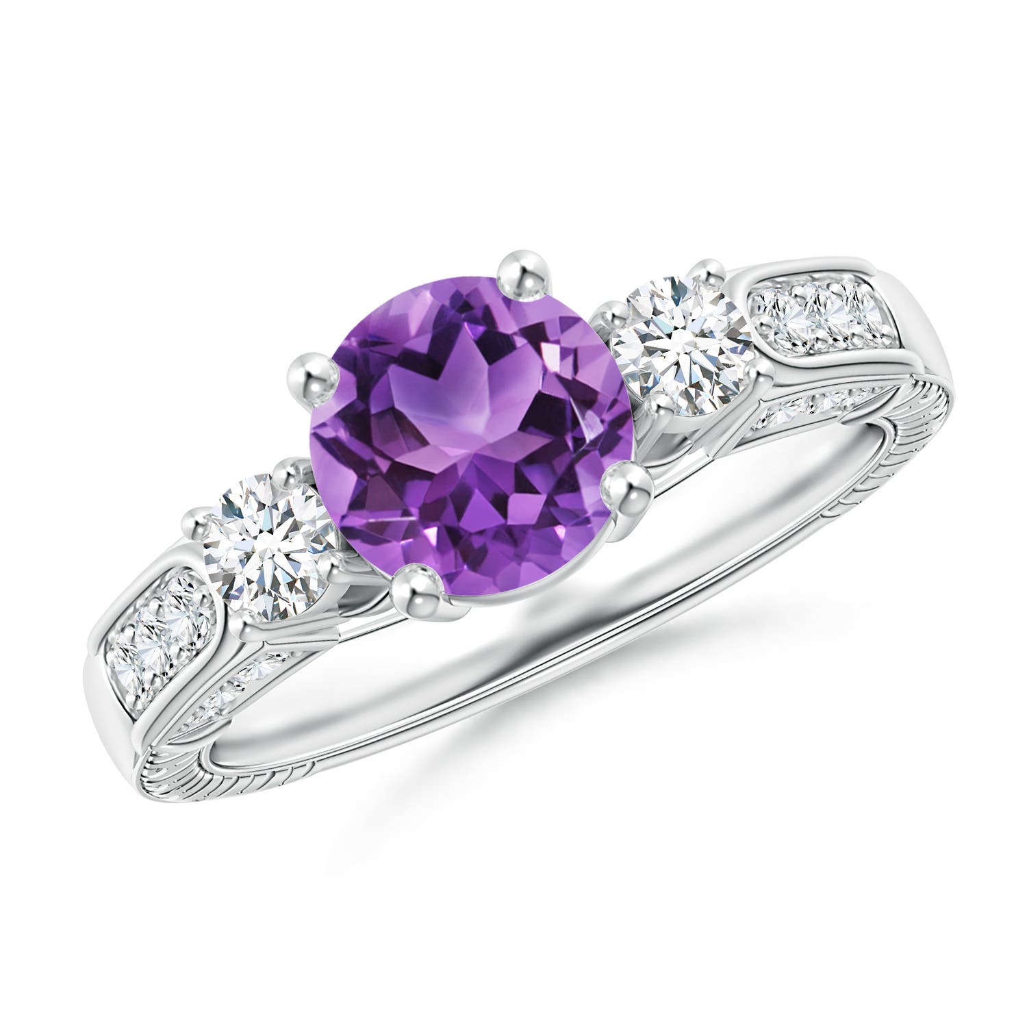 AA - Amethyst / 1.61 CT / 14 KT White Gold