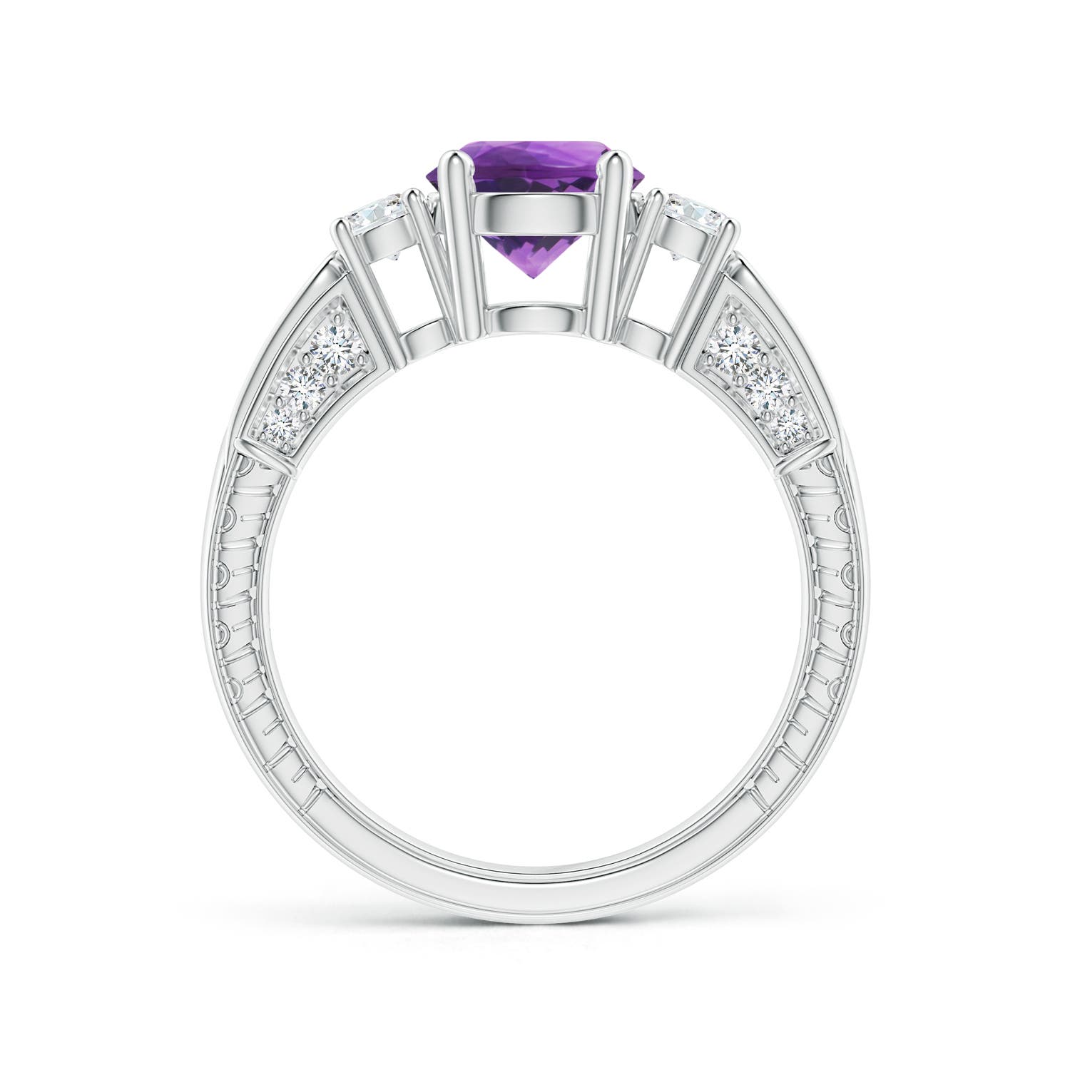 AAA - Amethyst / 1.61 CT / 14 KT White Gold