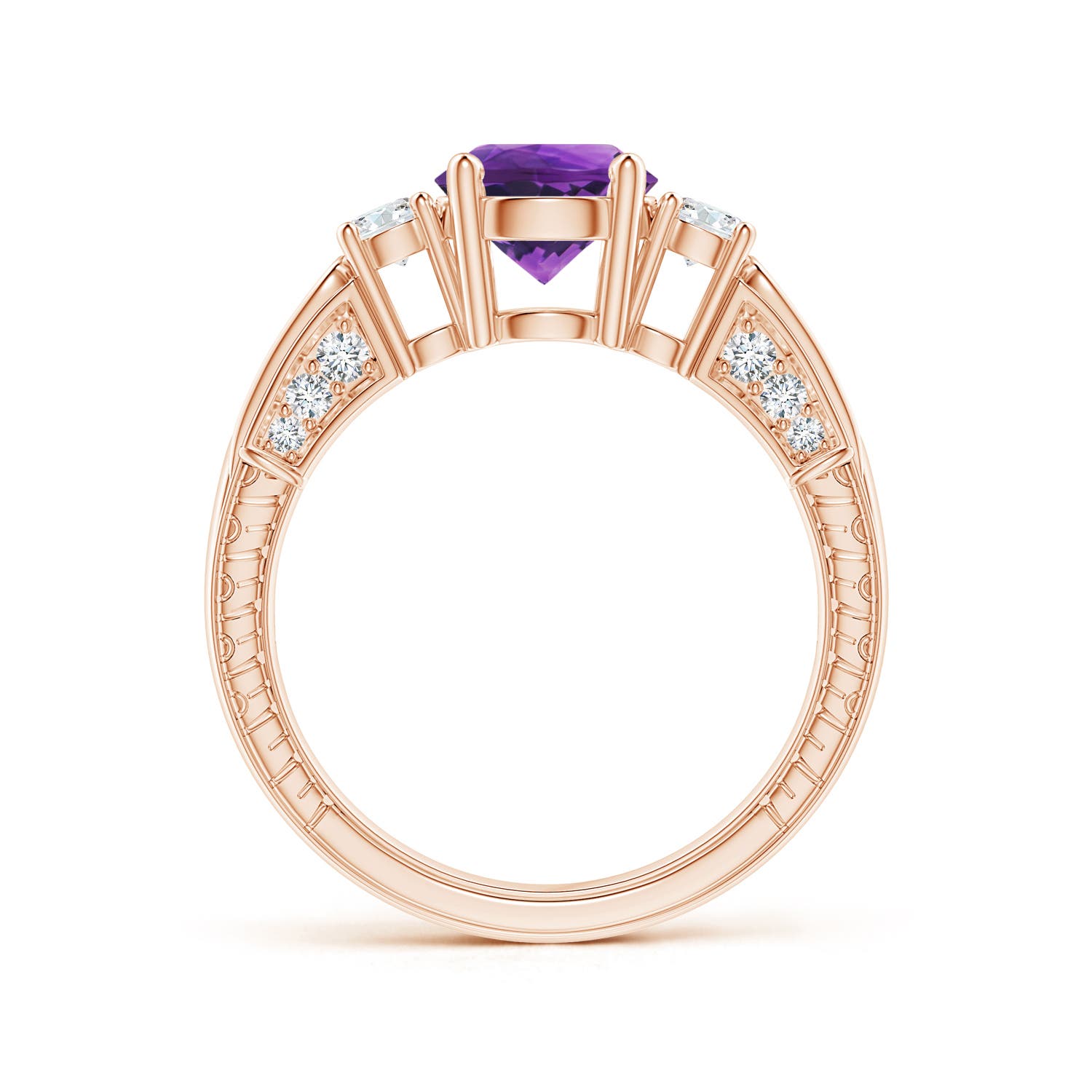 AAAA - Amethyst / 1.61 CT / 14 KT Rose Gold