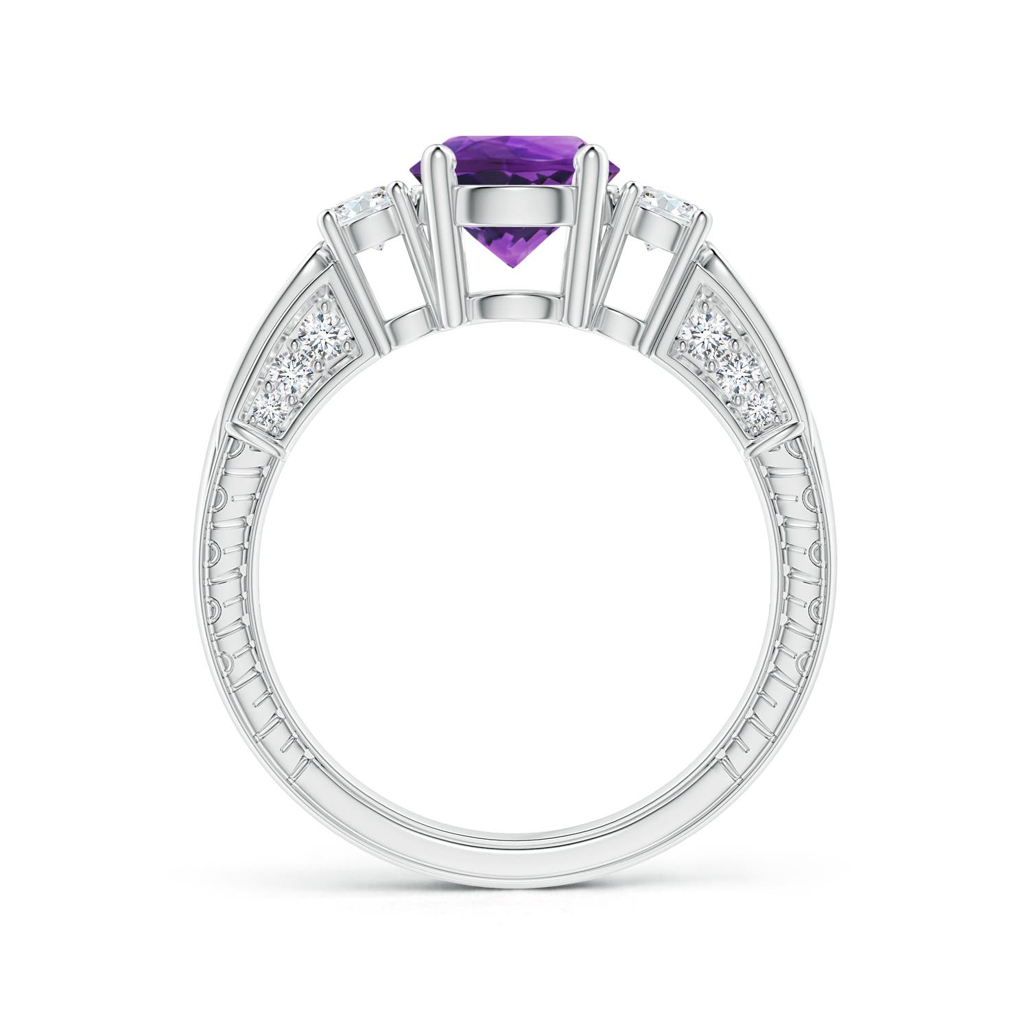 AAAA - Amethyst / 1.61 CT / 14 KT White Gold