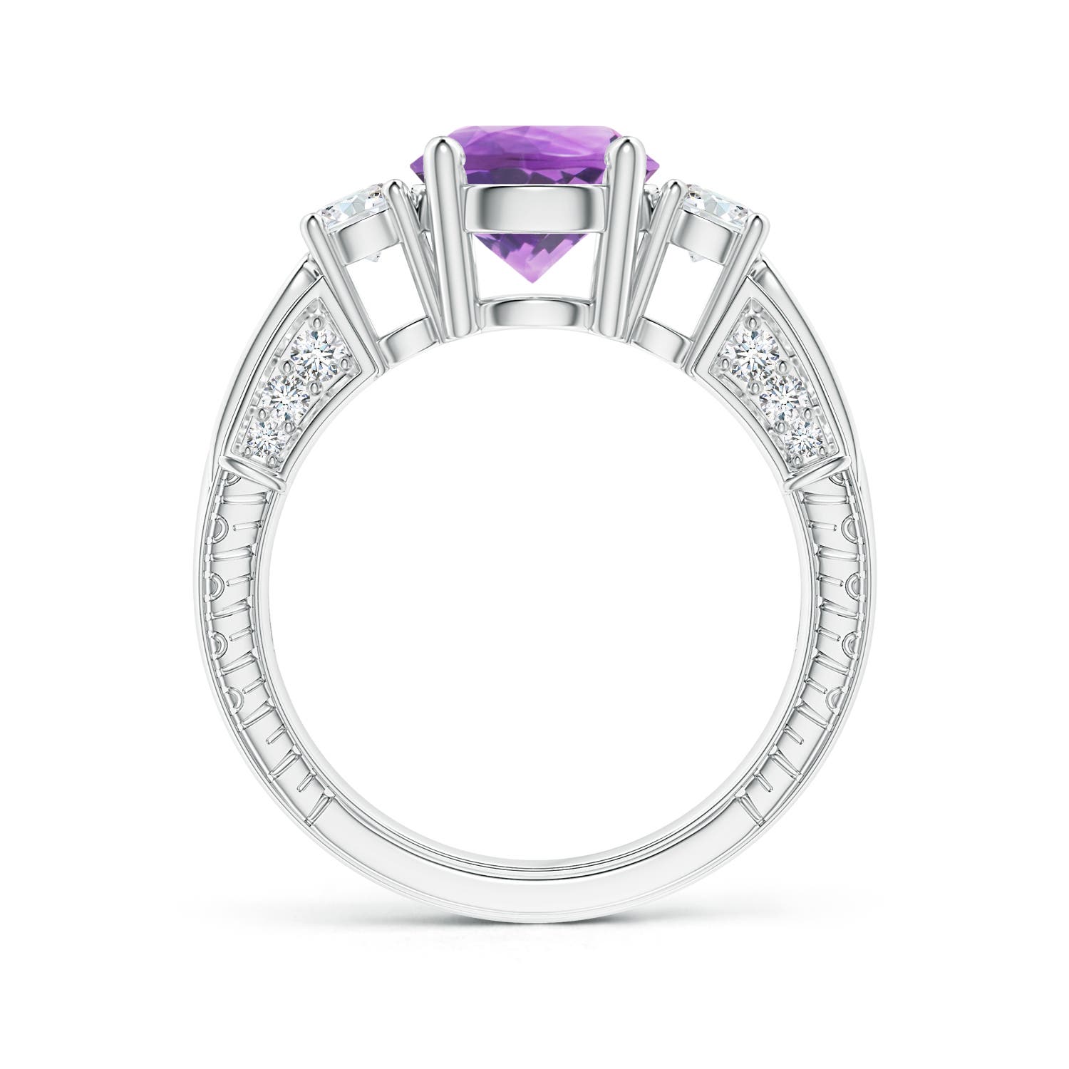 A - Amethyst / 2.3 CT / 14 KT White Gold