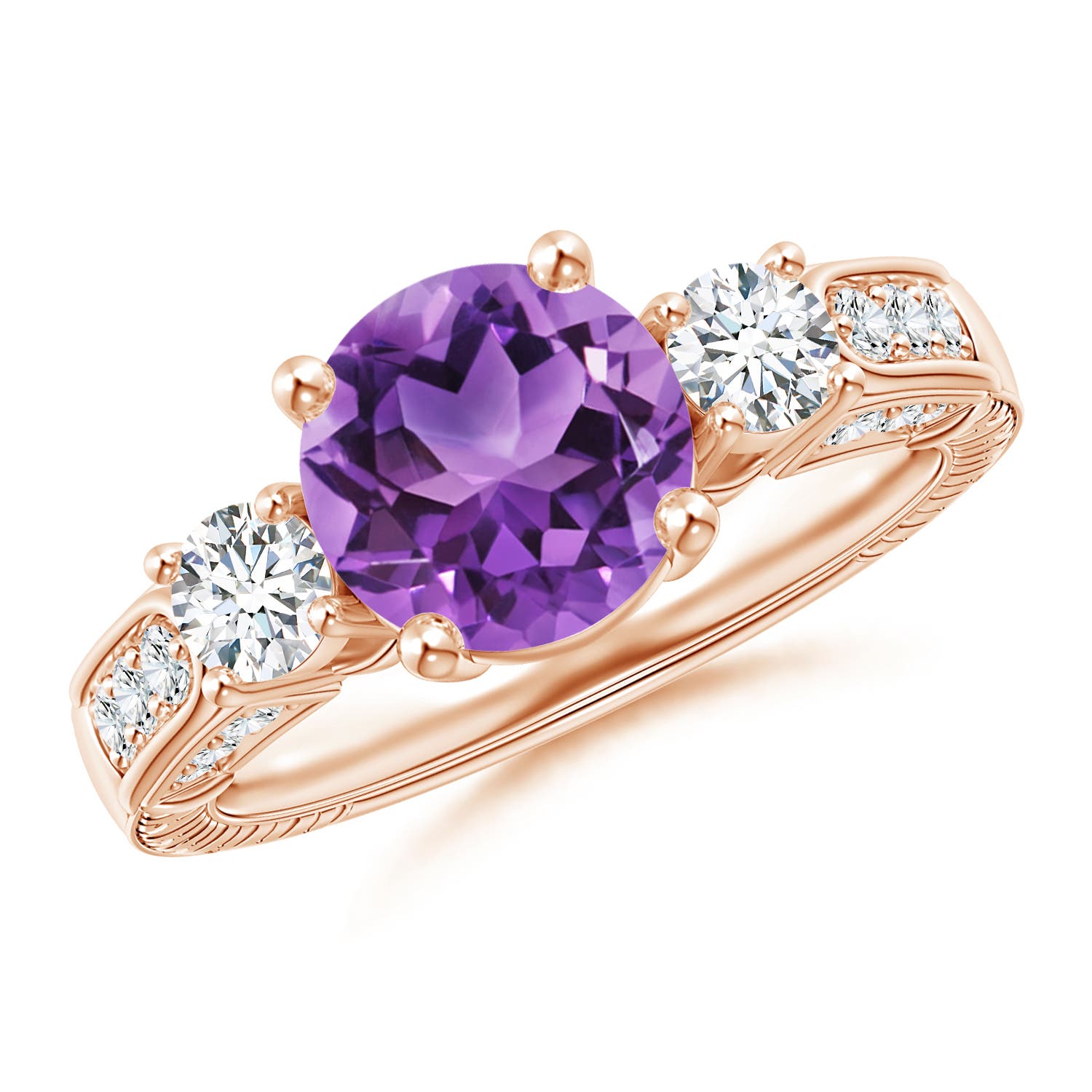 AA - Amethyst / 2.3 CT / 14 KT Rose Gold