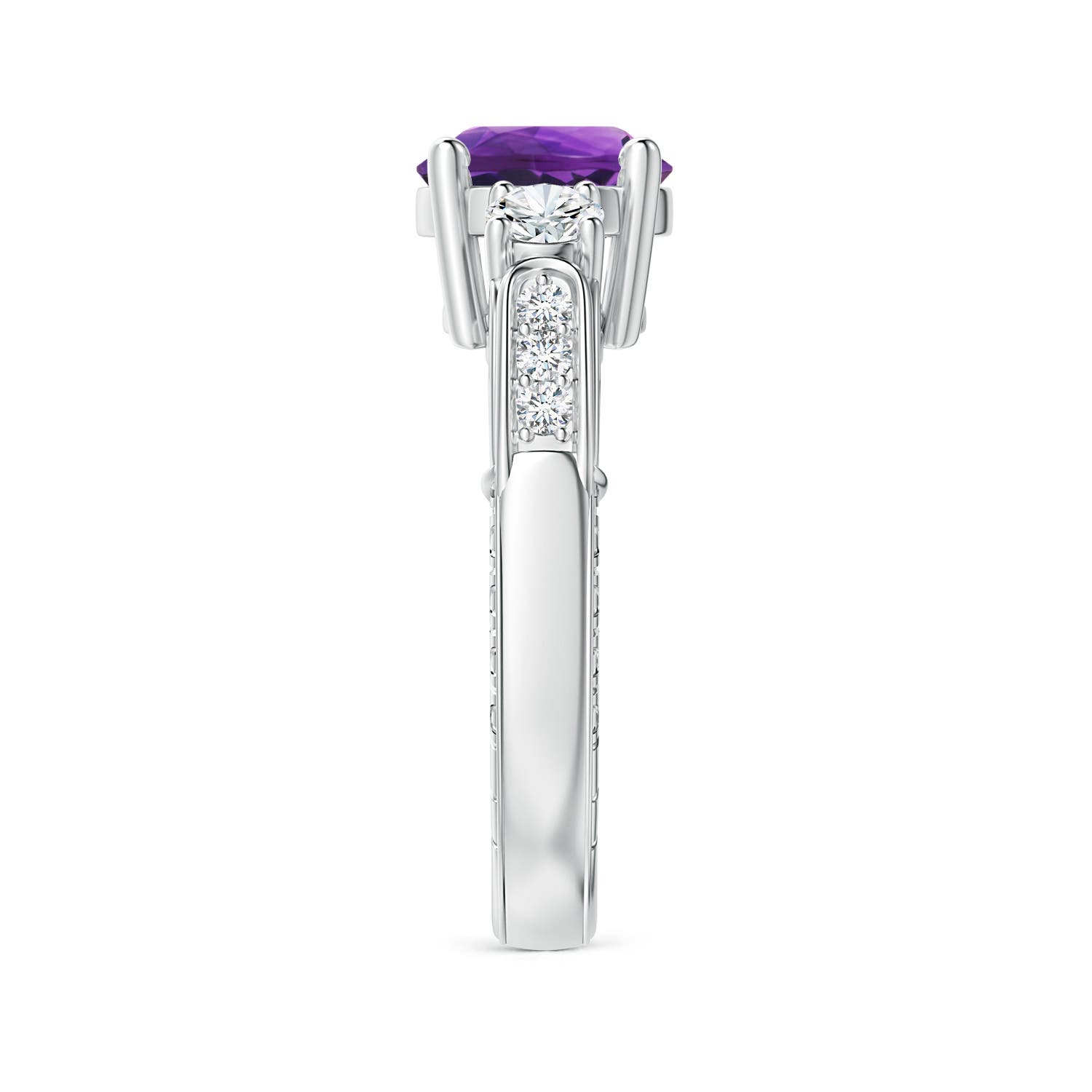 AAAA - Amethyst / 2.3 CT / 14 KT White Gold