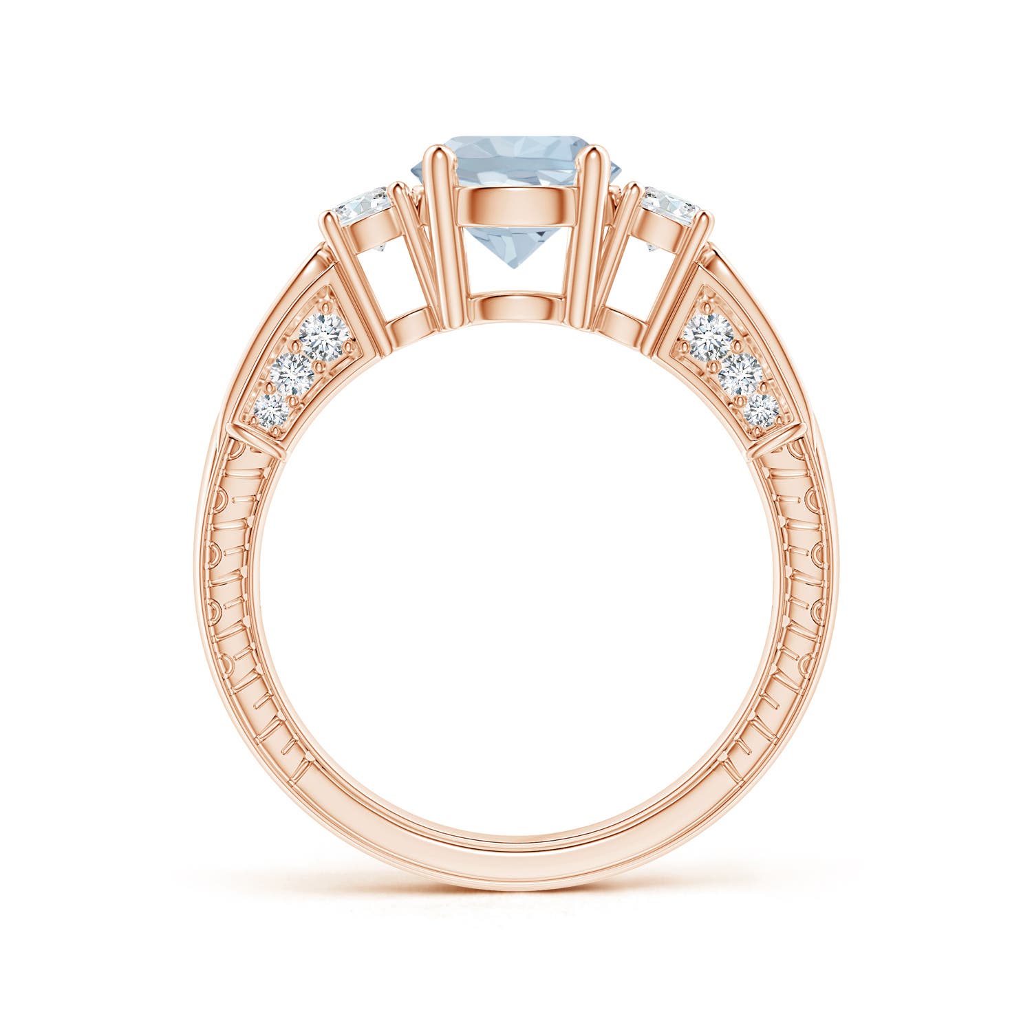 A - Aquamarine / 1.58 CT / 14 KT Rose Gold