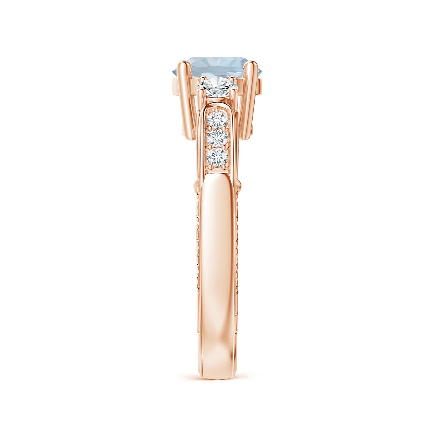 A - Aquamarine / 1.58 CT / 14 KT Rose Gold