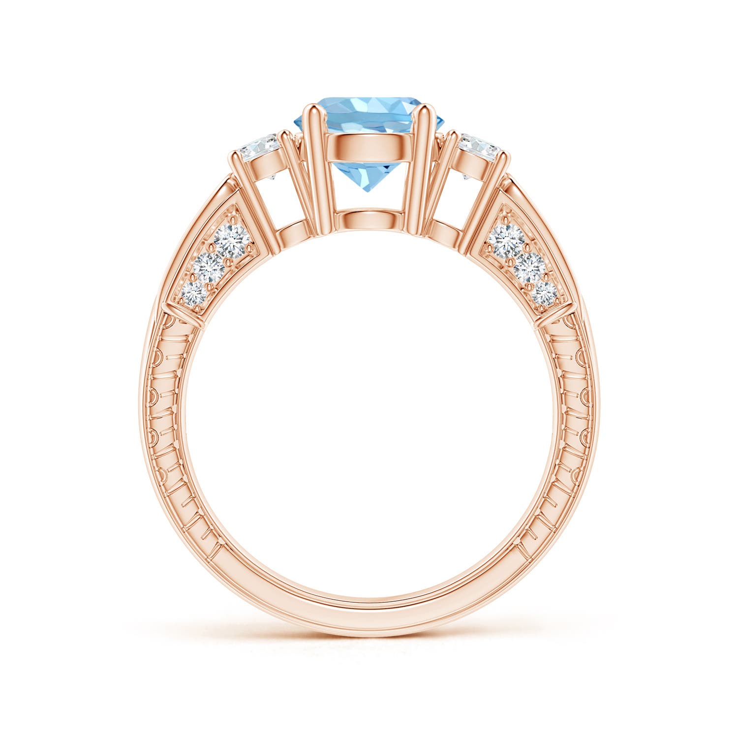 AAAA - Aquamarine / 1.58 CT / 14 KT Rose Gold