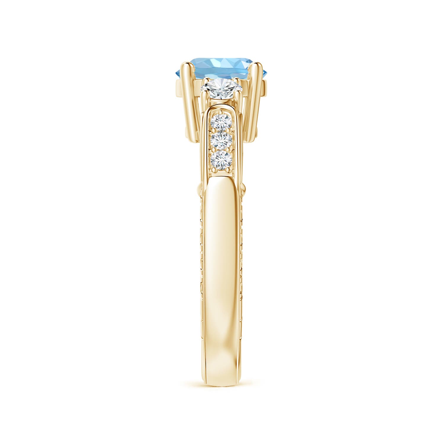 AAAA - Aquamarine / 1.58 CT / 14 KT Yellow Gold