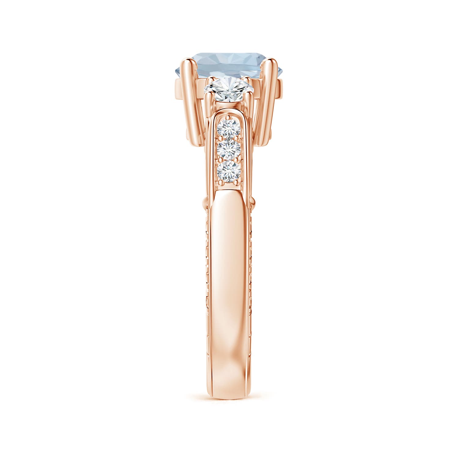 A - Aquamarine / 2.2 CT / 14 KT Rose Gold