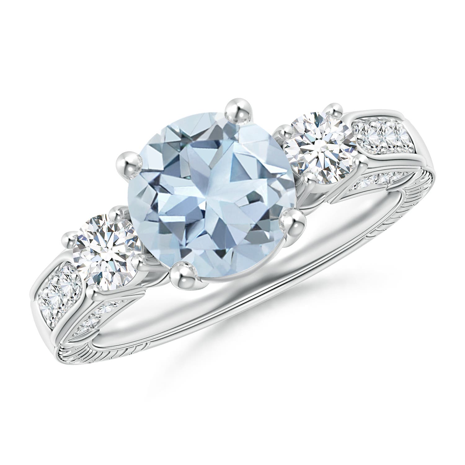 A - Aquamarine / 2.2 CT / 14 KT White Gold