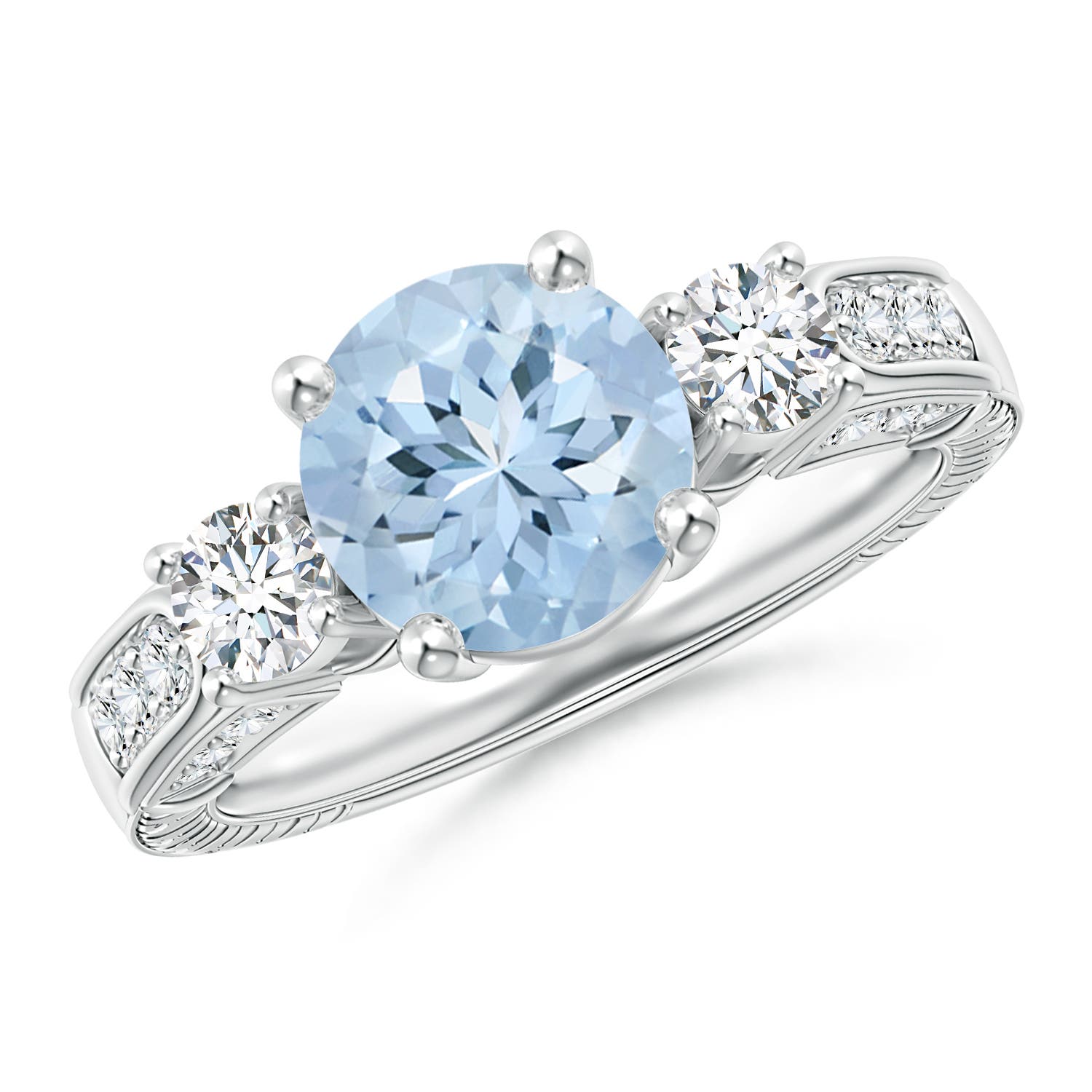 AA - Aquamarine / 2.2 CT / 14 KT White Gold