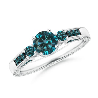 Round AA Enhanced Blue Diamond