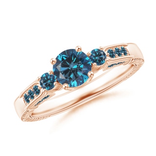 Round AAA Enhanced Blue Diamond