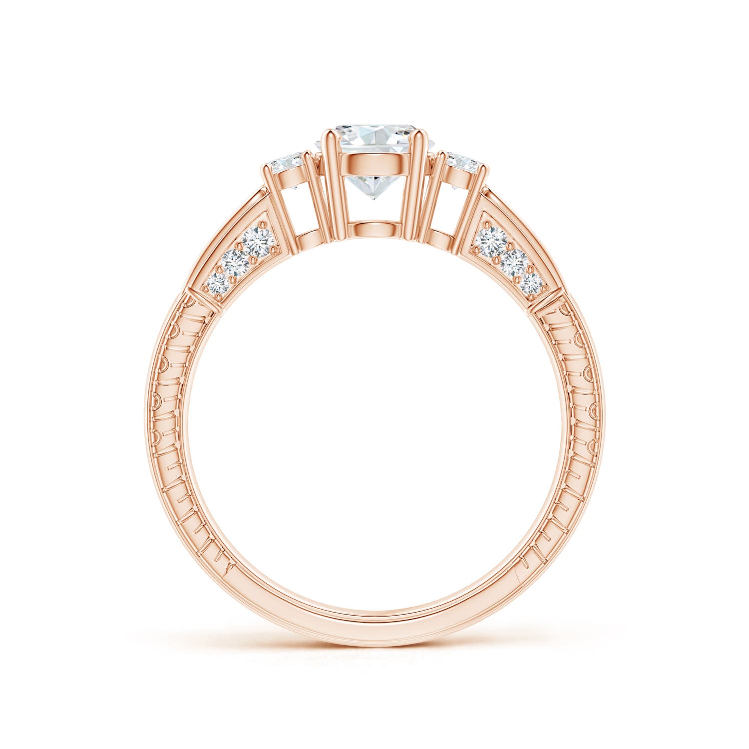 G, VS2 / 0.92 CT / 14 KT Rose Gold