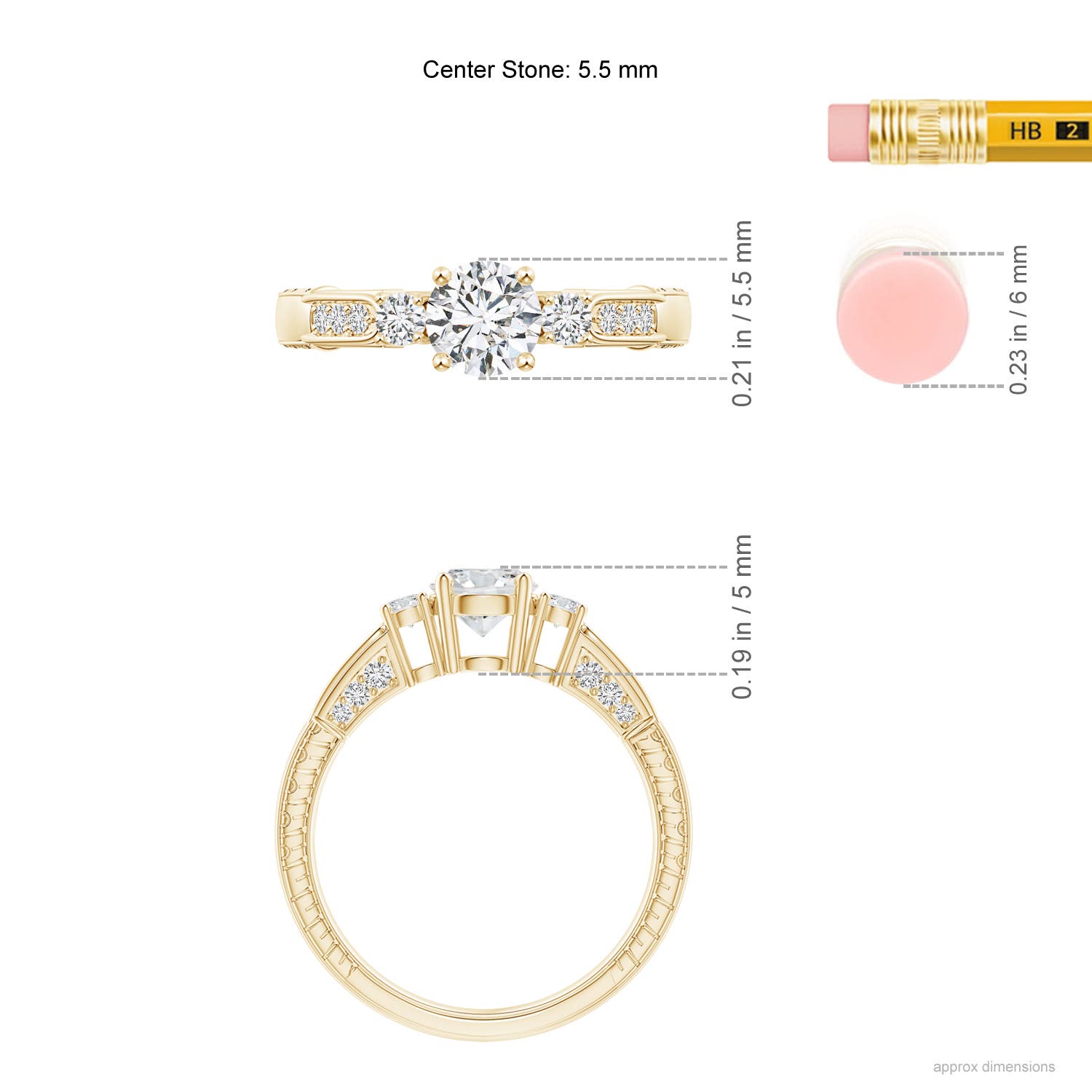 H, SI2 / 0.92 CT / 14 KT Yellow Gold