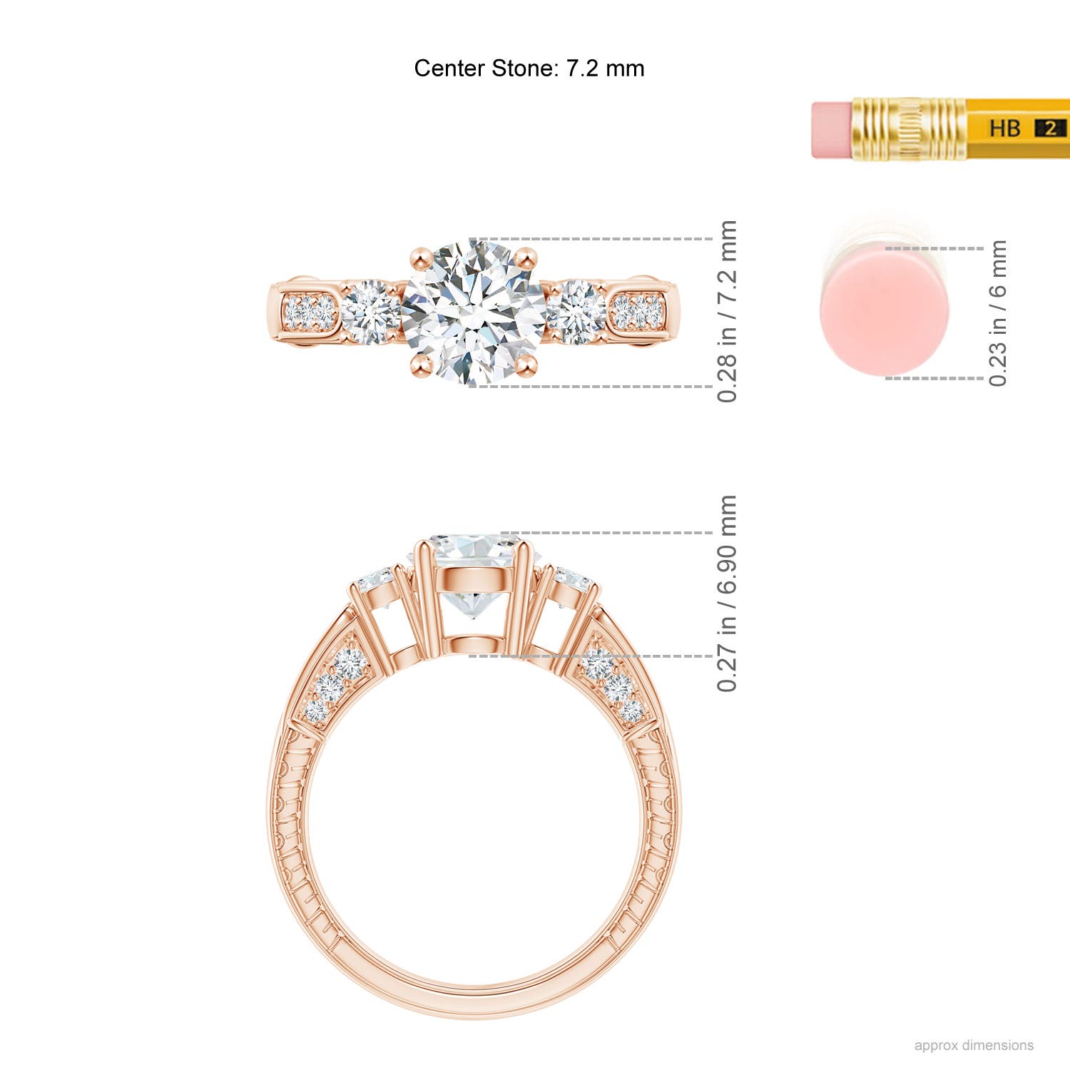 G, VS2 / 1.76 CT / 14 KT Rose Gold