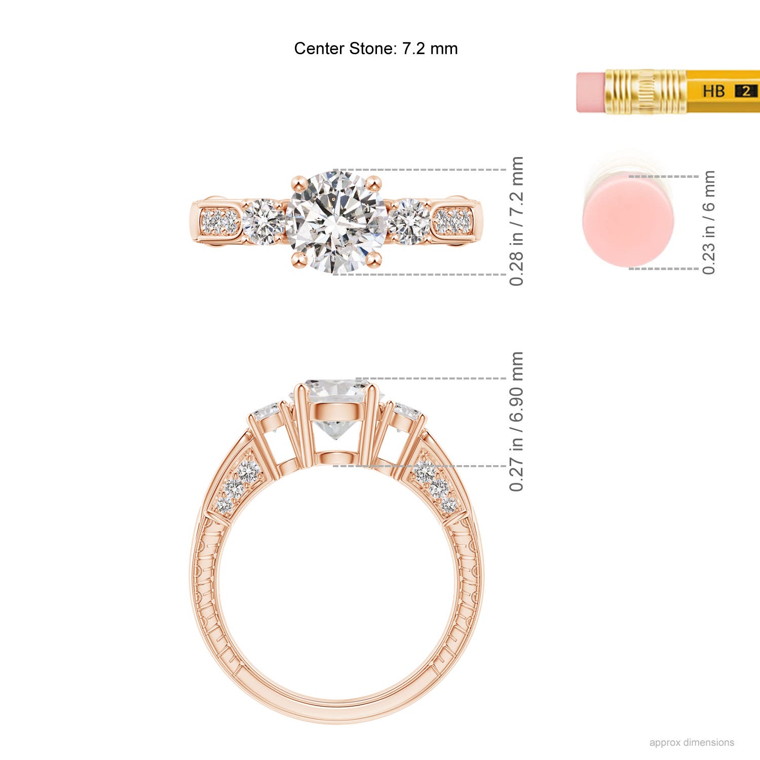 I-J, I1-I2 / 1.76 CT / 14 KT Rose Gold