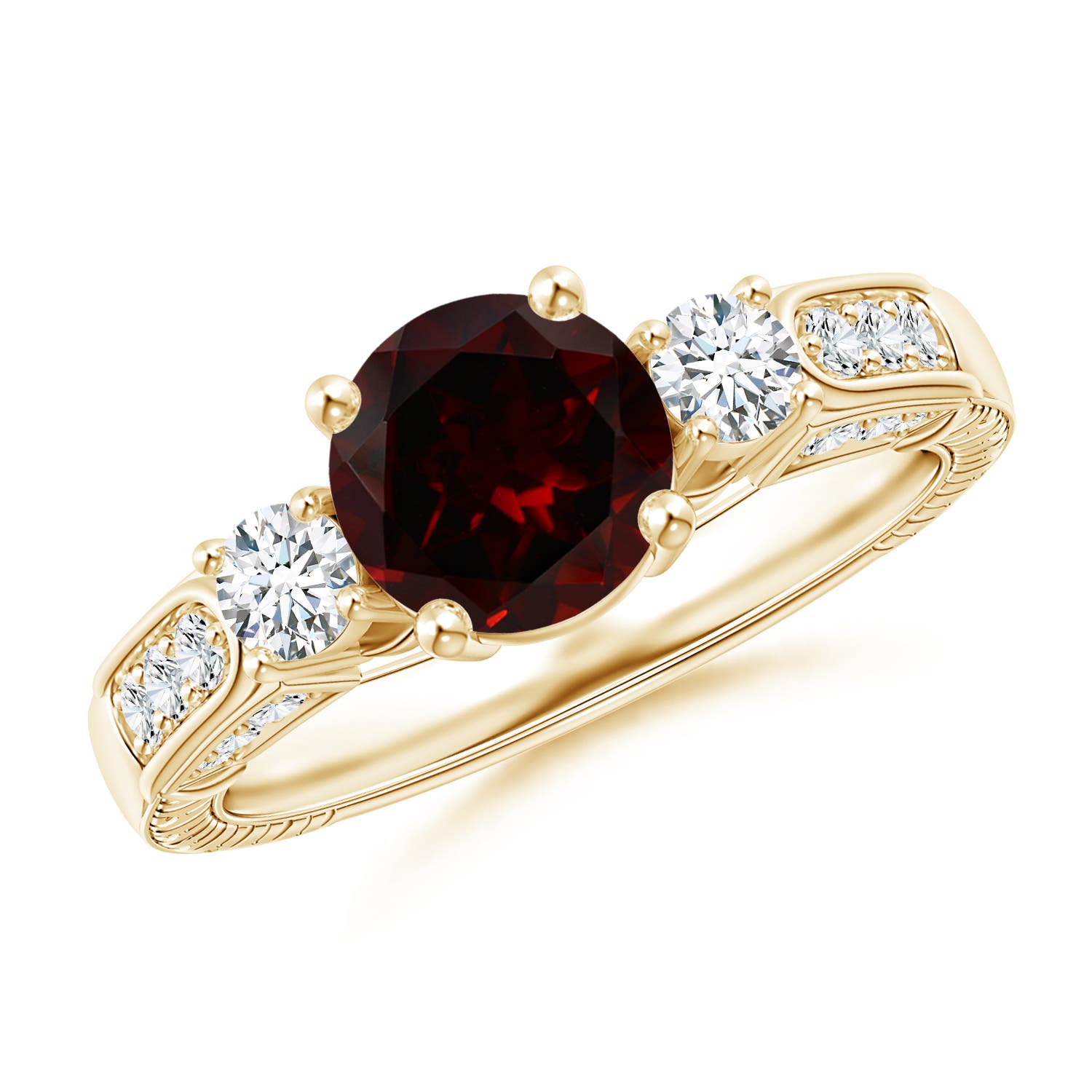 A - Garnet / 1.96 CT / 14 KT Yellow Gold