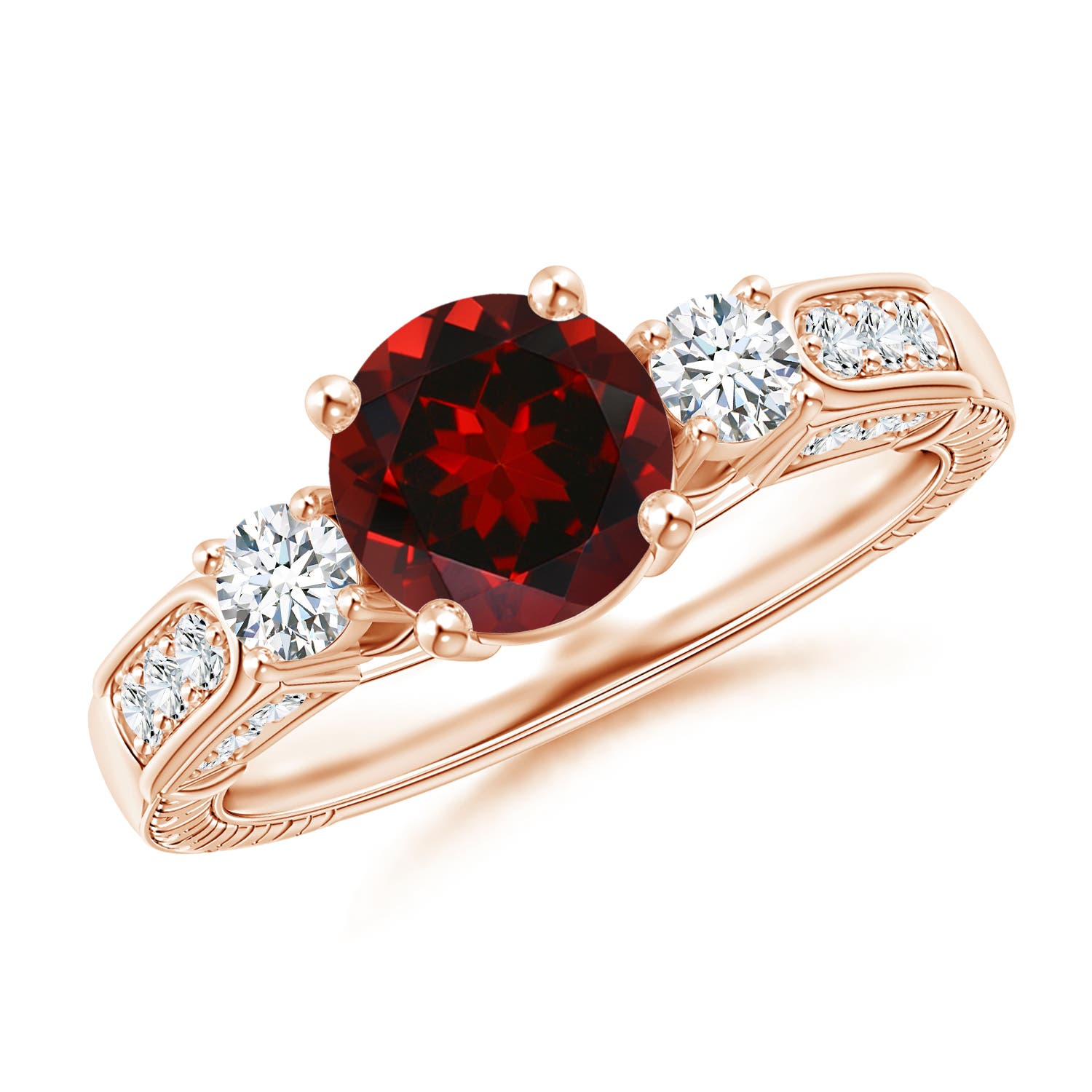 AAAA - Garnet / 1.96 CT / 14 KT Rose Gold