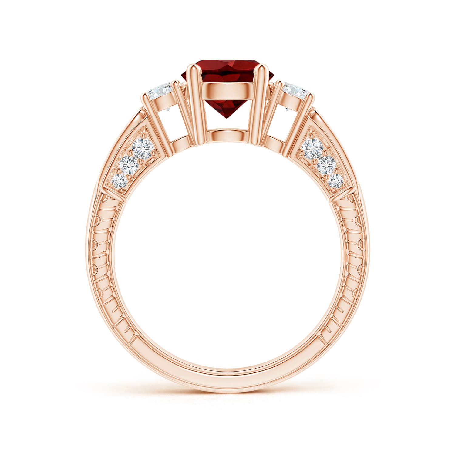 AAAA - Garnet / 1.96 CT / 14 KT Rose Gold