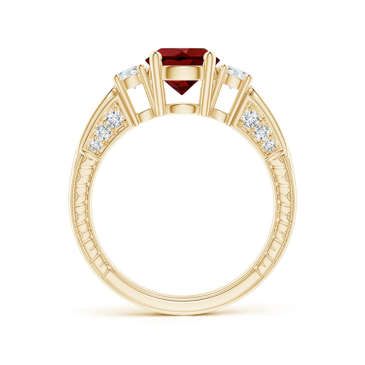 AAAA - Garnet / 1.96 CT / 14 KT Yellow Gold