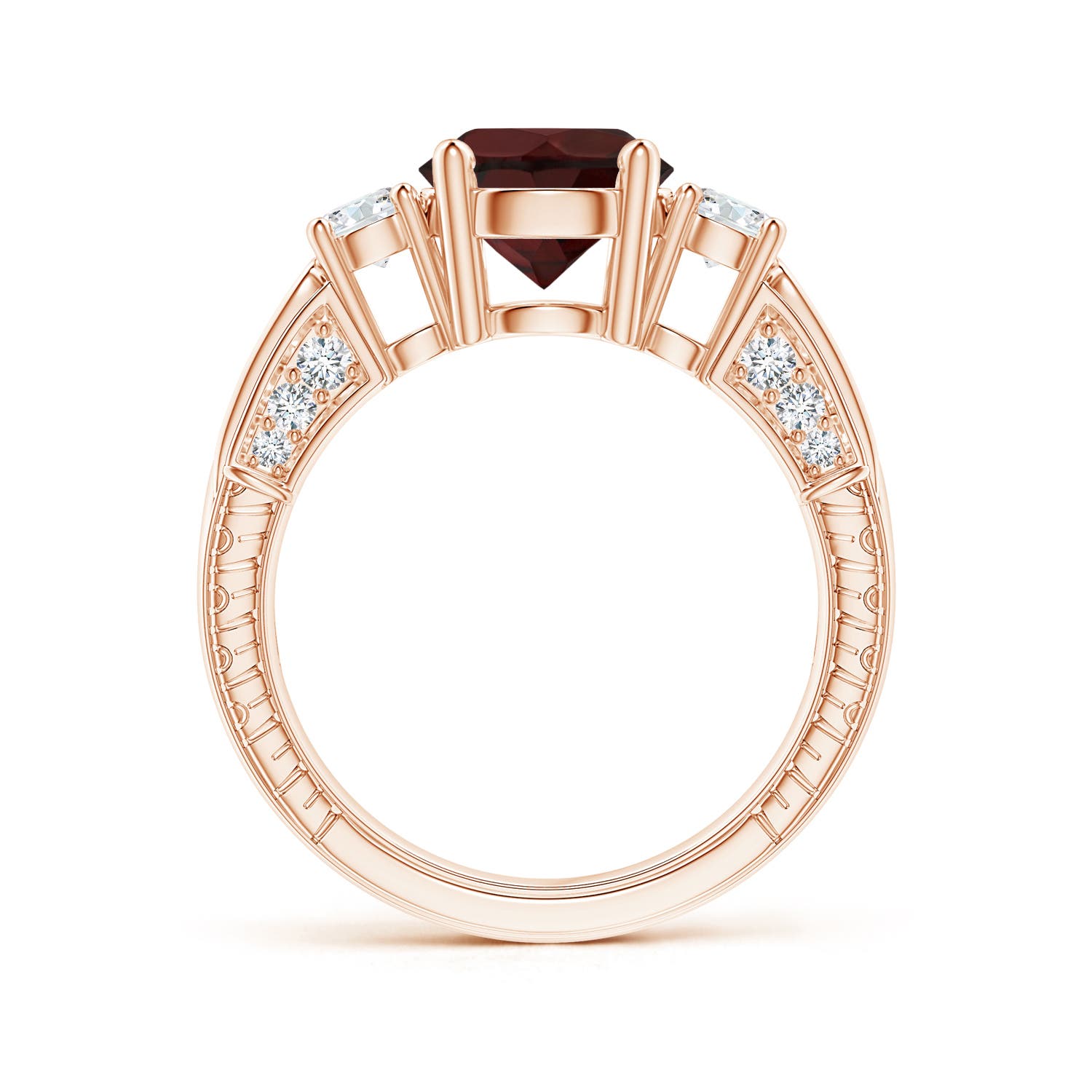 A - Garnet / 2.8 CT / 14 KT Rose Gold