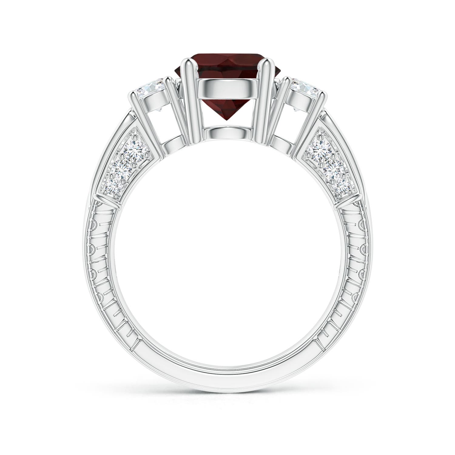 A - Garnet / 2.8 CT / 14 KT White Gold