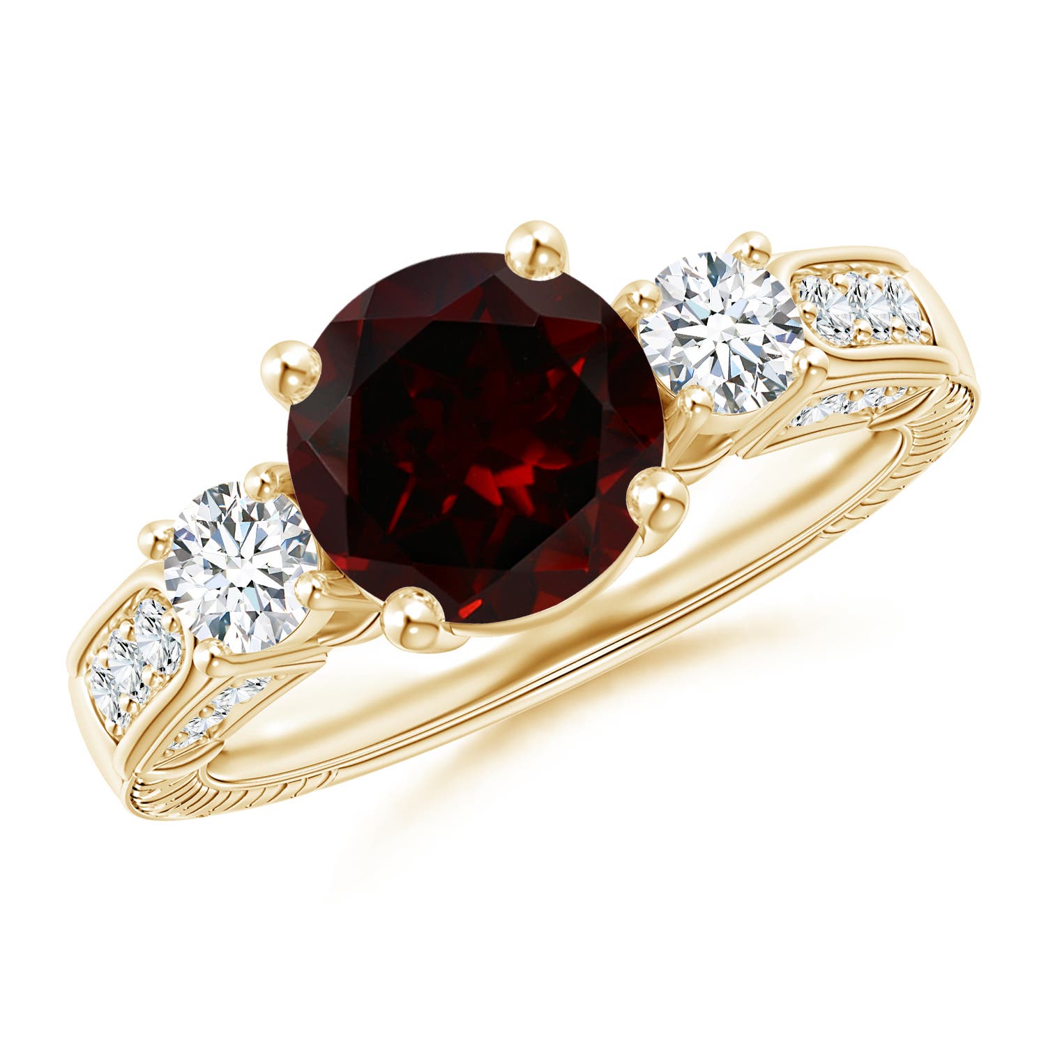 A - Garnet / 2.8 CT / 14 KT Yellow Gold