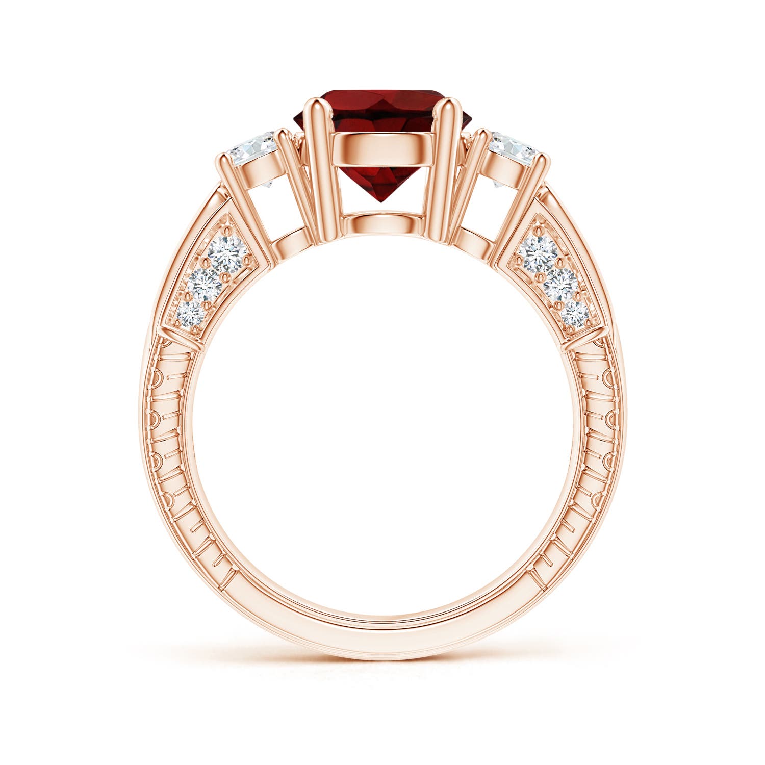 AAA - Garnet / 2.8 CT / 14 KT Rose Gold