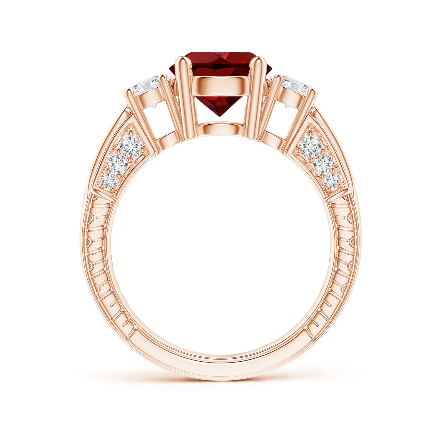 AAAA - Garnet / 2.8 CT / 14 KT Rose Gold