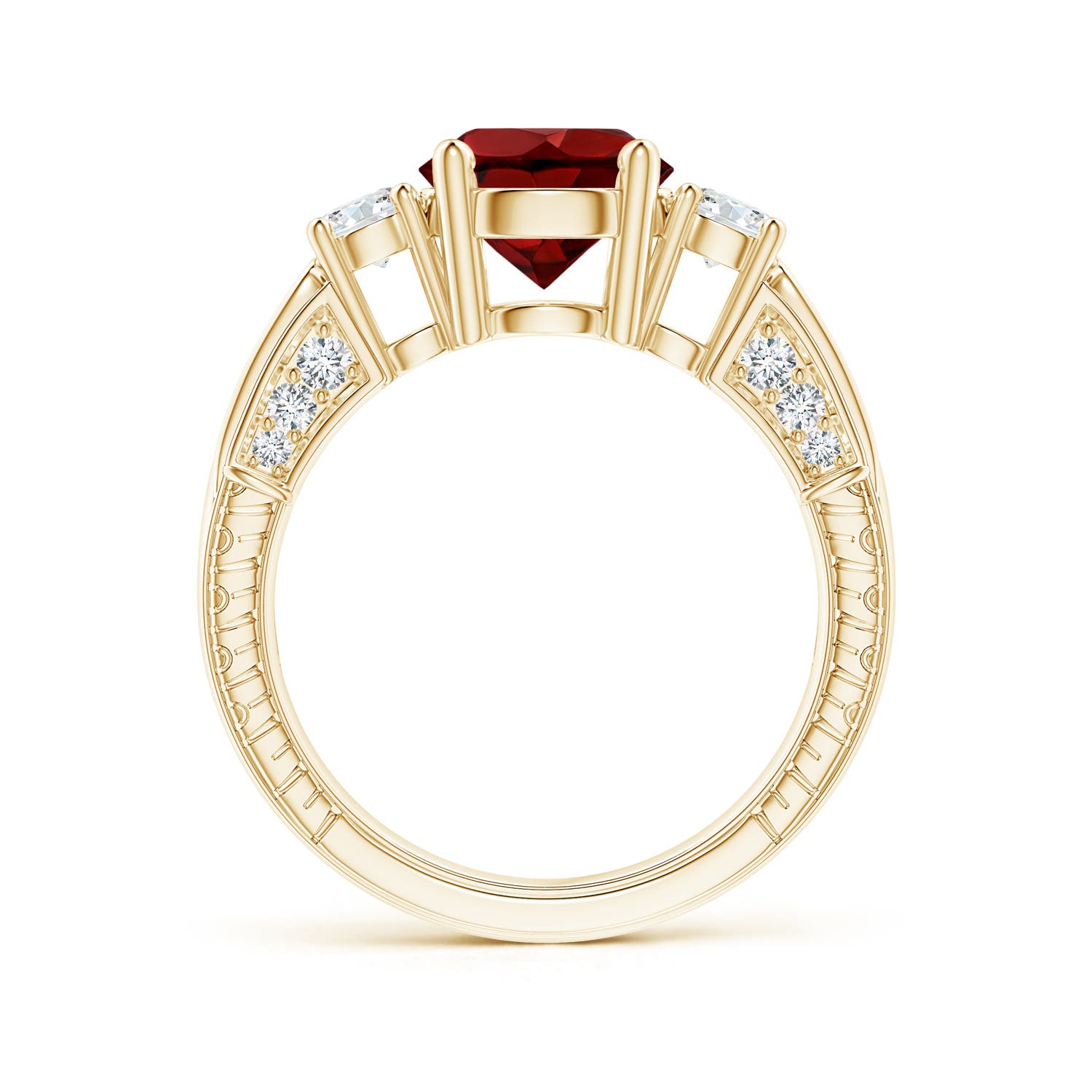 AAAA - Garnet / 2.8 CT / 14 KT Yellow Gold