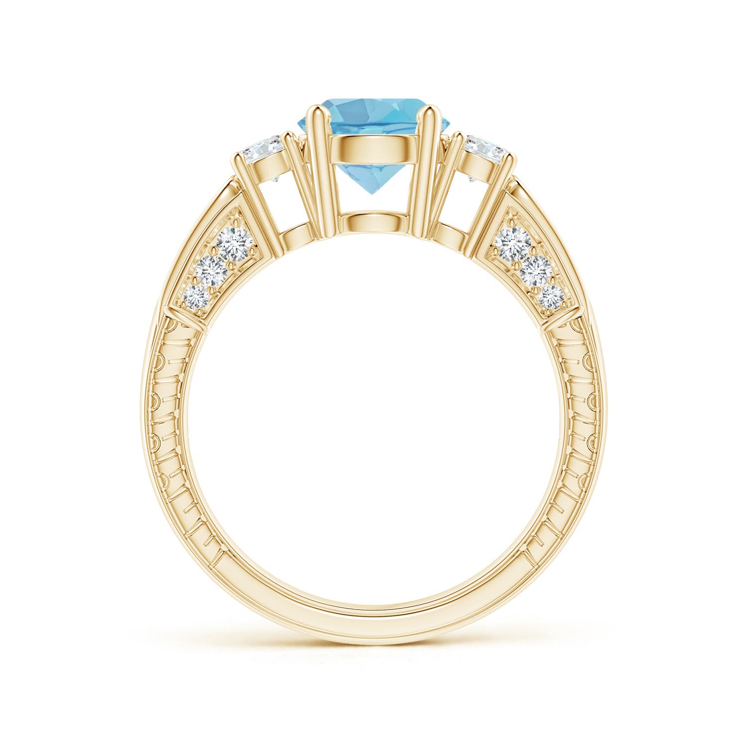 A - Swiss Blue Topaz / 2.01 CT / 14 KT Yellow Gold