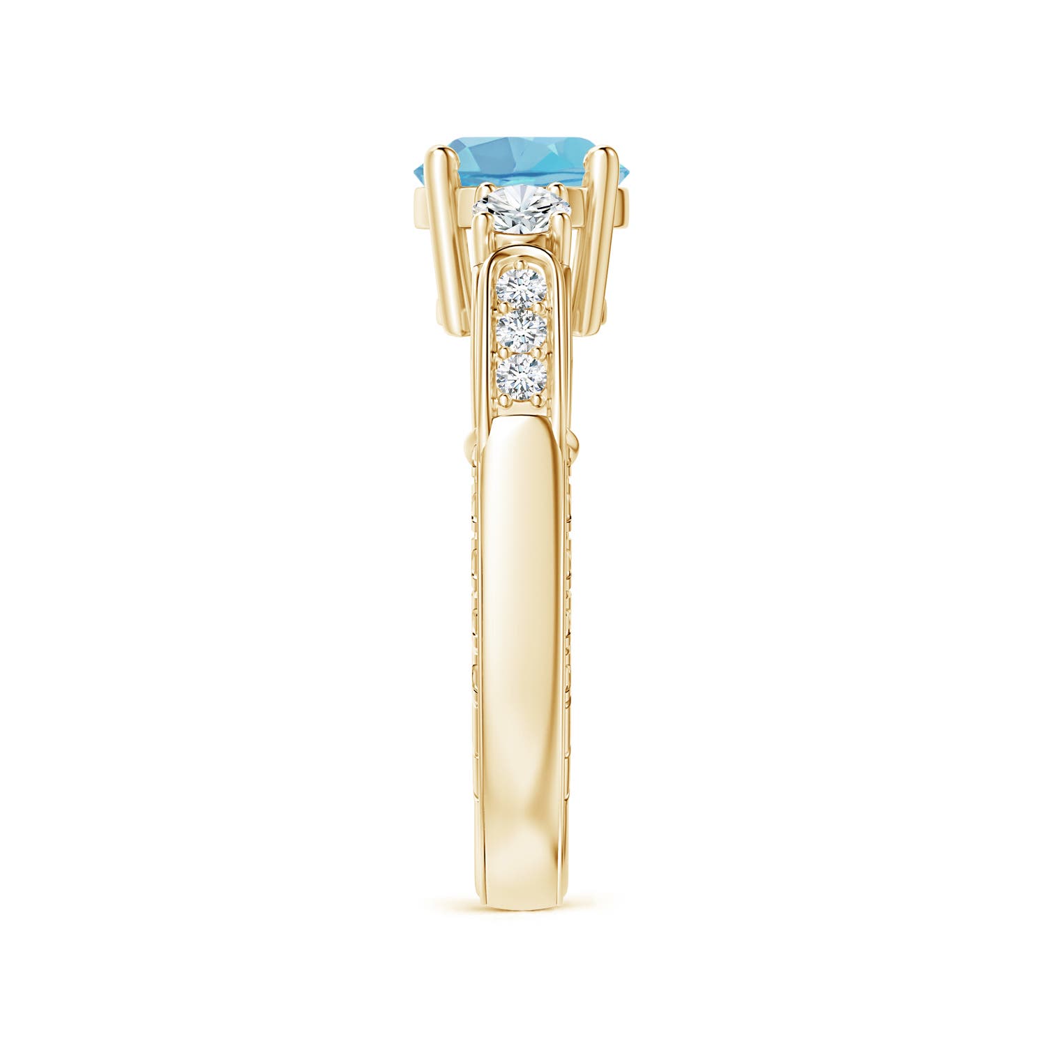 A - Swiss Blue Topaz / 2.01 CT / 14 KT Yellow Gold