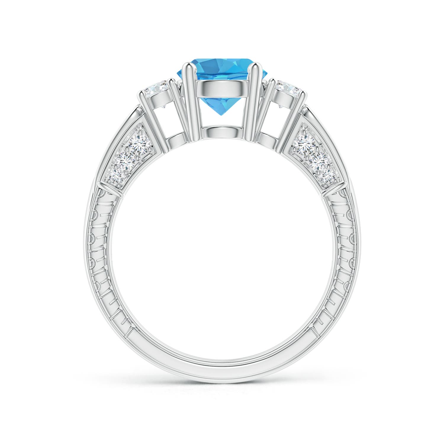 AA - Swiss Blue Topaz / 2.01 CT / 14 KT White Gold